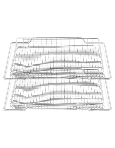 Cesta de Freidora de Aire Allstare 2 Pcs Acero Inoxidable 42x29.7 cm
