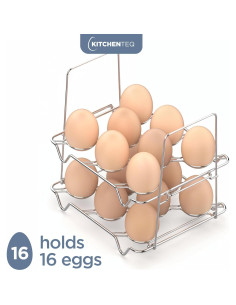 Soporte para Huevos Sous Vide KITCHENTEQ | Doble Capa | 16 Huevos 2