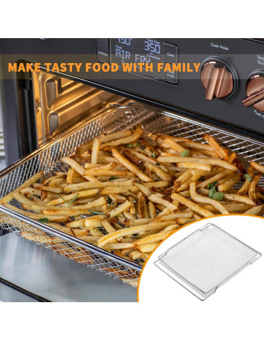 Cesta de Freidora de Aire Allstare 2 Pcs Acero Inoxidable 42x29.7 cm