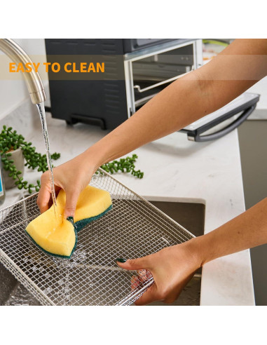 Cesta de Freidora de Aire Allstare 2 Pcs Acero Inoxidable 42x29.7 cm