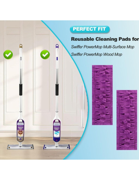 2 Almohadillas de Limpieza Reutilizables BLOCE para Swiffer