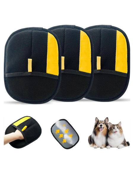 Guante Removedor de Pelo de Mascotas Comasua 3 Piezas 23x17 cm