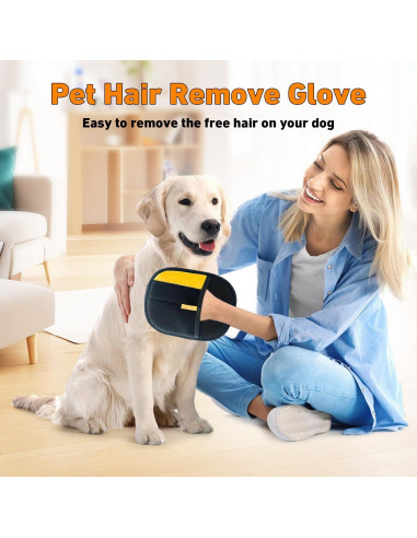 Guante Removedor de Pelo de Mascotas Comasua 3 Piezas 23x17 cm