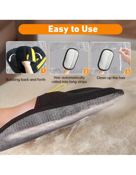 Guante Removedor de Pelo de Mascotas Comasua 3 Piezas 23x17 cm