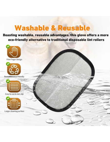 Guante Removedor de Pelo de Mascotas Comasua 3 Piezas 23x17 cm