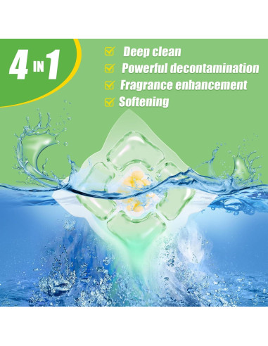 200 Cápsulas Detergente Ropa Heigble 4 en 1 Fragancia Camelia