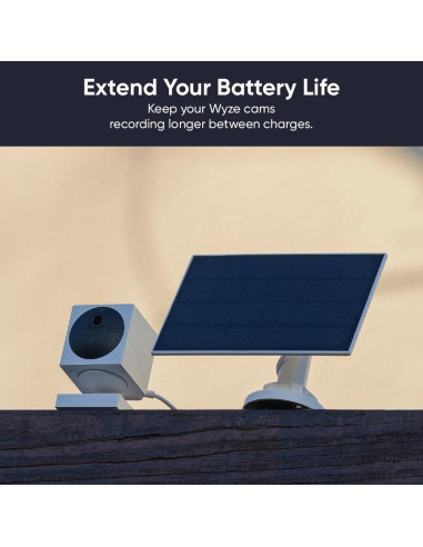 Panel Solar Wyze para Cámara Exterior - Carga 2.5W IP65