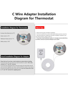 Adaptador de Cable C 24V Hotop para Termostatos Inteligentes 2