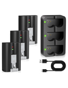 3 Baterías de Reemplazo 6040mAh + Estación de Carga PoweLyt