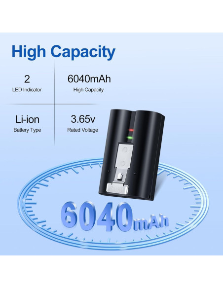 3 Baterías de Reemplazo 6040mAh + Estación de Carga PoweLyt