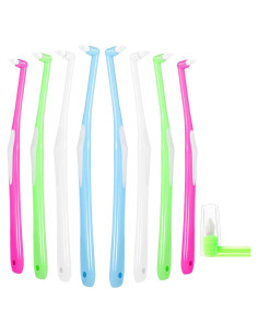 8 Cepillos Interdentales Lanjue con Punta Final y Funda
