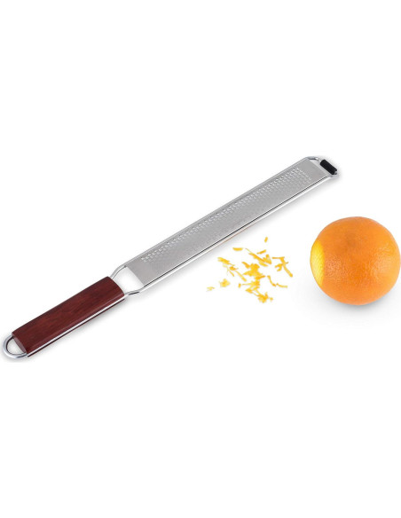 Rallador de Cítricos y Queso Viski de Acero Inoxidable con Mango de Madera