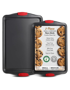 Juego de 2 Bandejas para Hornear Eatex Antiadherentes 34.5 y 39.2 cm