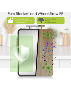 Tabla de Cortar Doble Cara PTYTIFY Titanio 40.64x30.48cm 2