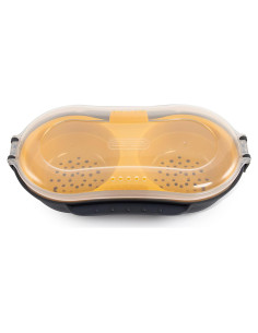 Cocinador de Huevos Dexas Duo Microondas 2 en 1 Libre BPA