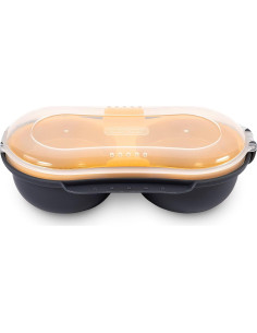 Cocinador de Huevos Dexas Duo Microondas 2 en 1 Libre BPA 2
