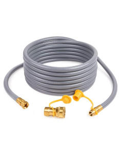 Manguera de Gas Natural GASPRO 24 Pies 3/8" ID Conexión Rápida