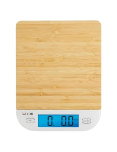 Báscula de Cocina Digital Taylor de Bambú 6.8 kg con Tara