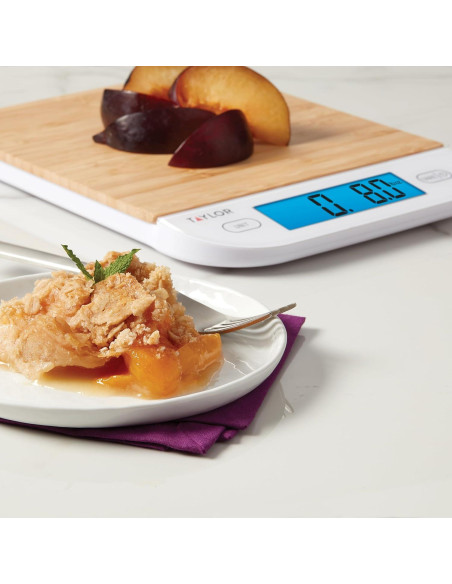 Báscula de Cocina Digital Taylor de Bambú 6.8 kg con Tara