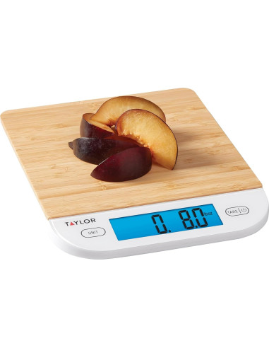 Báscula de Cocina Digital Taylor de Bambú 6.8 kg con Tara