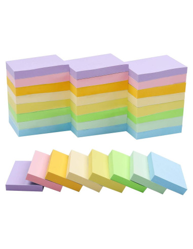 Notas Adhesivas Vanpad 3.81x5.08 cm, 24 Paquetes de Colores