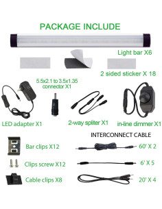 Kit de Iluminación LED AIBOO 6 Paneles 12V Regulable Blanco Día 2