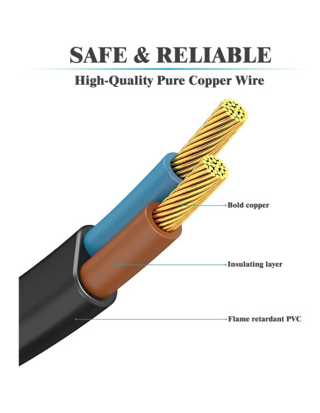 Cable de Alimentación 2 Clavijas TCKN 1.83m para Impresoras Epson