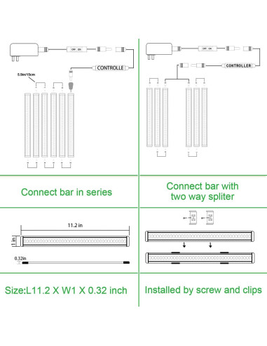 Kit de Iluminación LED AIBOO 6 Paneles 12V Regulable Blanco Día