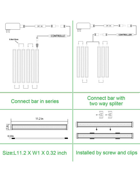 Kit de Iluminación LED AIBOO 6 Paneles 12V Regulable Blanco Día