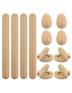 Set de Instrumentos Musicales de Percusión de Madera 12 Piezas