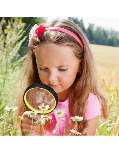 20 Lupas de Mano 10x Kingdder con Mango Antideslizante 75mm