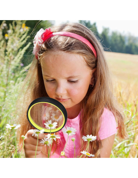 20 Lupas de Mano 10x Kingdder con Mango Antideslizante 75mm