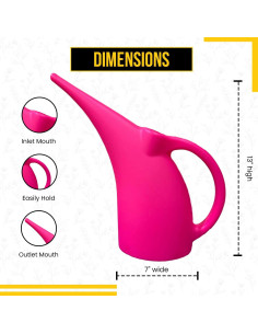 Regadera KP KOOL PRODUCTS 1.89L Rosa Plástico BPA Free 2