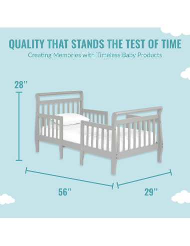 Cama Convertible 3-en-1 Dream On Me Emma Gris Acero