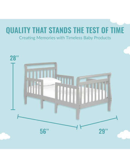 Cama Convertible 3-en-1 Dream On Me Emma Gris Acero