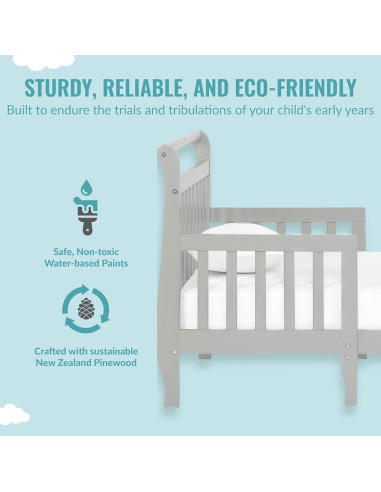 Cama Convertible 3-en-1 Dream On Me Emma Gris Acero