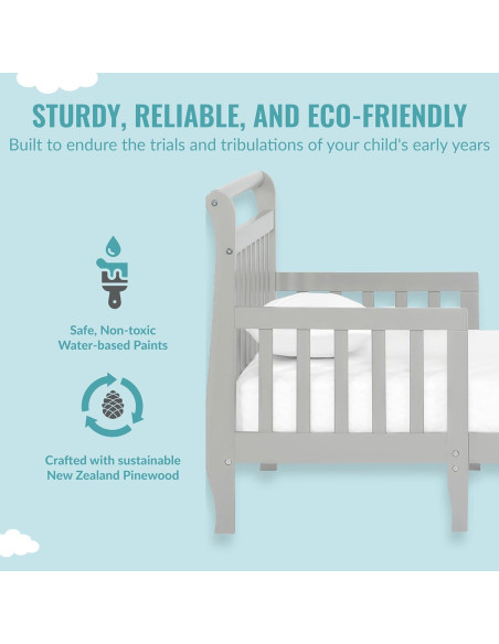 Cama Convertible 3-en-1 Dream On Me Emma Gris Acero