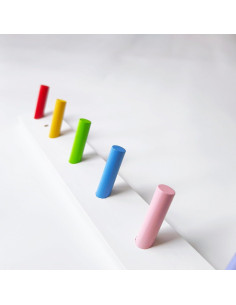 Perchero de pared AMAPON de madera con 6 ganchos Arcoíris 2