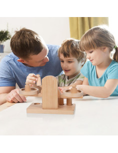 Juego de Balanza de Madera Ibasenice - Juguete Educativo 78.2x35.1 cm 2