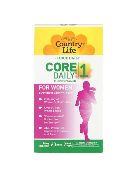 Multivitaminas para Mujeres Country Life Core Daily 1 - 60 Tabletas Multivitaminas para Mujeres Country Life Core Daily 1 - 60 Tabletas