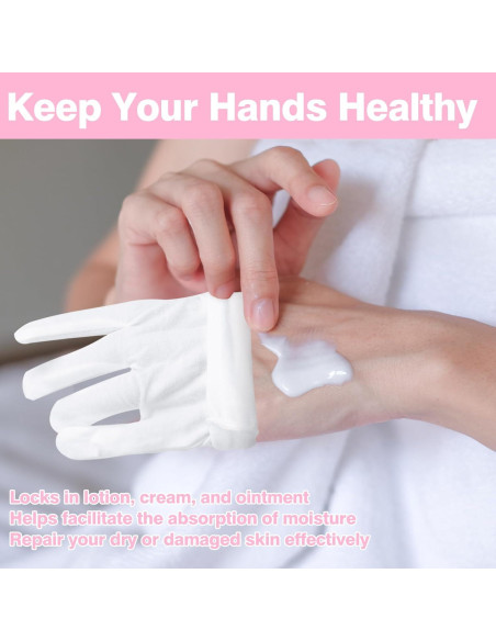 Guantes de Algodón Hidratantes Zealor 6 Pares Extra Grande