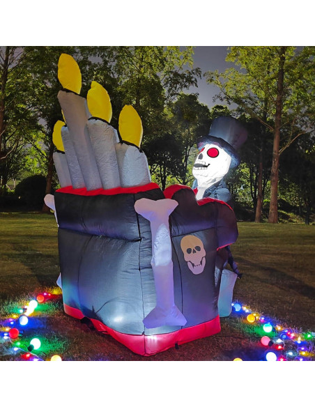 Inflable Halloween Esqueleto 5.4FT DearSun con Altavoz Bluetooth Inflable Halloween Esqueleto 5.4FT DearSun con Altavoz Bluetooth