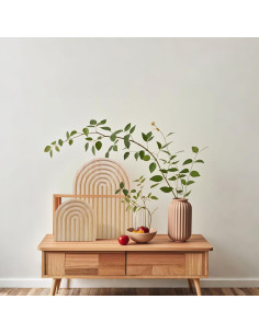 Juego de Decoración Arco de Madera Boho AFAMITOO 2 Piezas 2