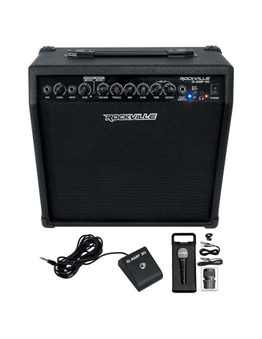 Amplificador Combo de Guitarra Rockville G-AMP 30 Bluetooth 30W