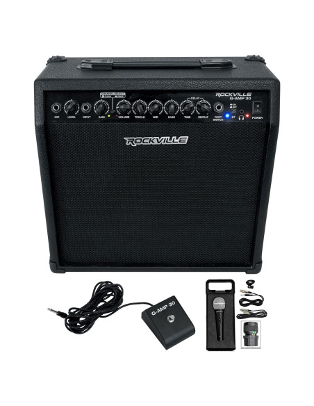 Amplificador Combo de Guitarra Rockville G-AMP 30 Bluetooth 30W