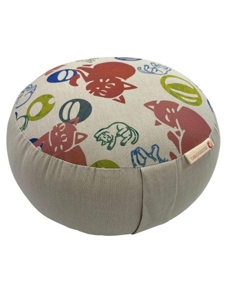 Cojín Zafu para Meditación Zen Momoten Beige 28 cm Kapok