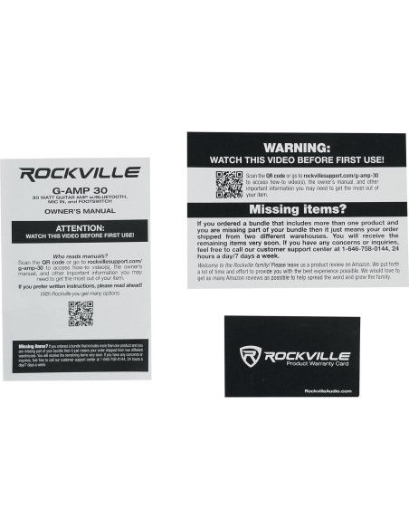 Amplificador Combo de Guitarra Rockville G-AMP 30 Bluetooth 30W