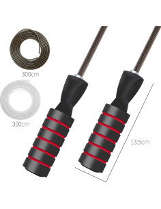 Cuerda de Salto Ajustable Tofeer con Mangos de Espuma 279cm 2