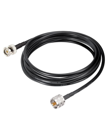 Cable Adaptador Antena UHF PL259 a BNC 3.05m Eightwood
