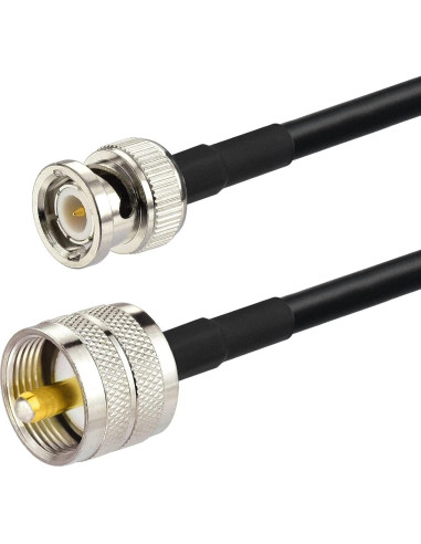 Cable Adaptador Antena UHF PL259 a BNC 3.05m Eightwood